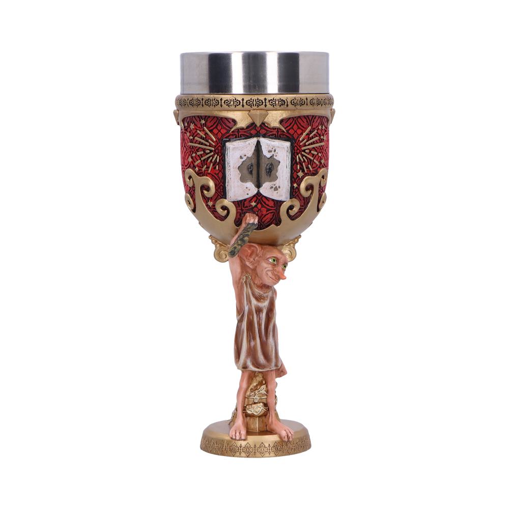 Harry Potter Dobby Collectible Goblet 19.5cm featuring Dobby holding his iconic sock and a beautifully decorated goblet.