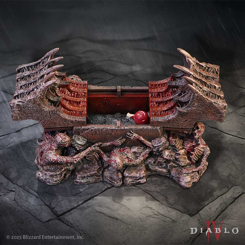 Open Diablo IV Helltide Chest showing storage compartment
