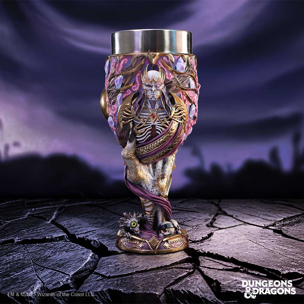 Vecna Goblet with removable stainless steel insert on display