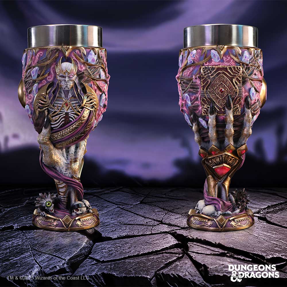Hand-painted gothic D&D Vecna goblet design