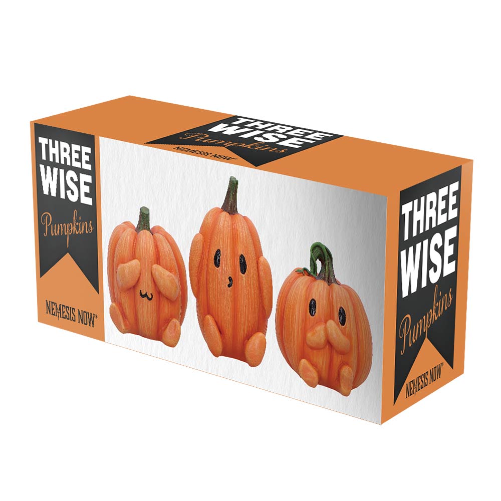 Three Wise Pumpkins 8cm