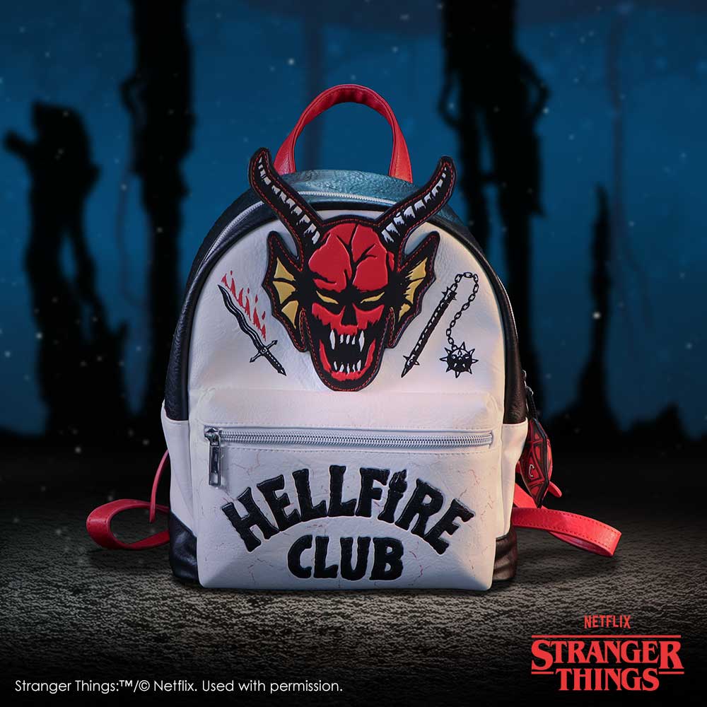 Adjustable Stranger Things backpack on display