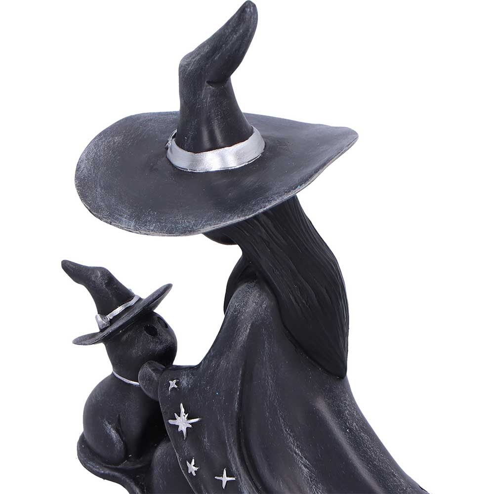 Witch hat figurine with silver accent detailing