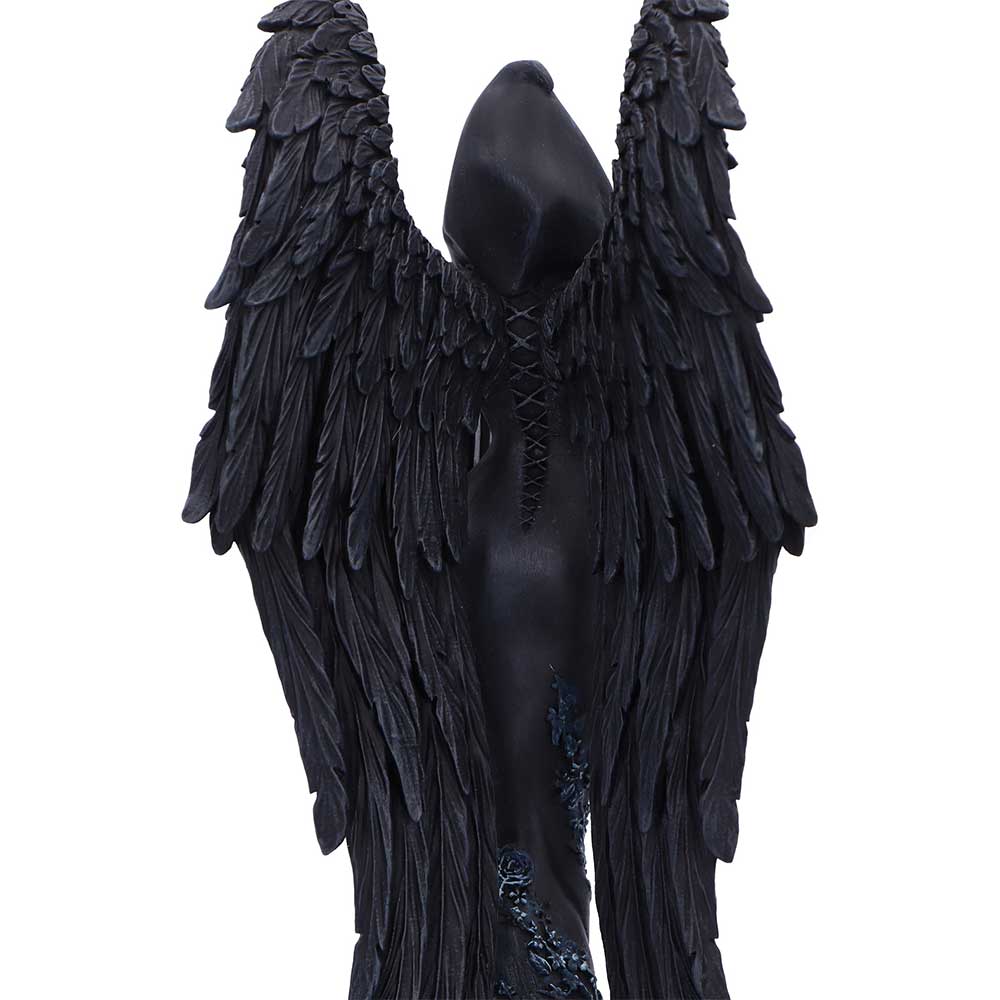 Back view of Scholar figurine with detailed wings