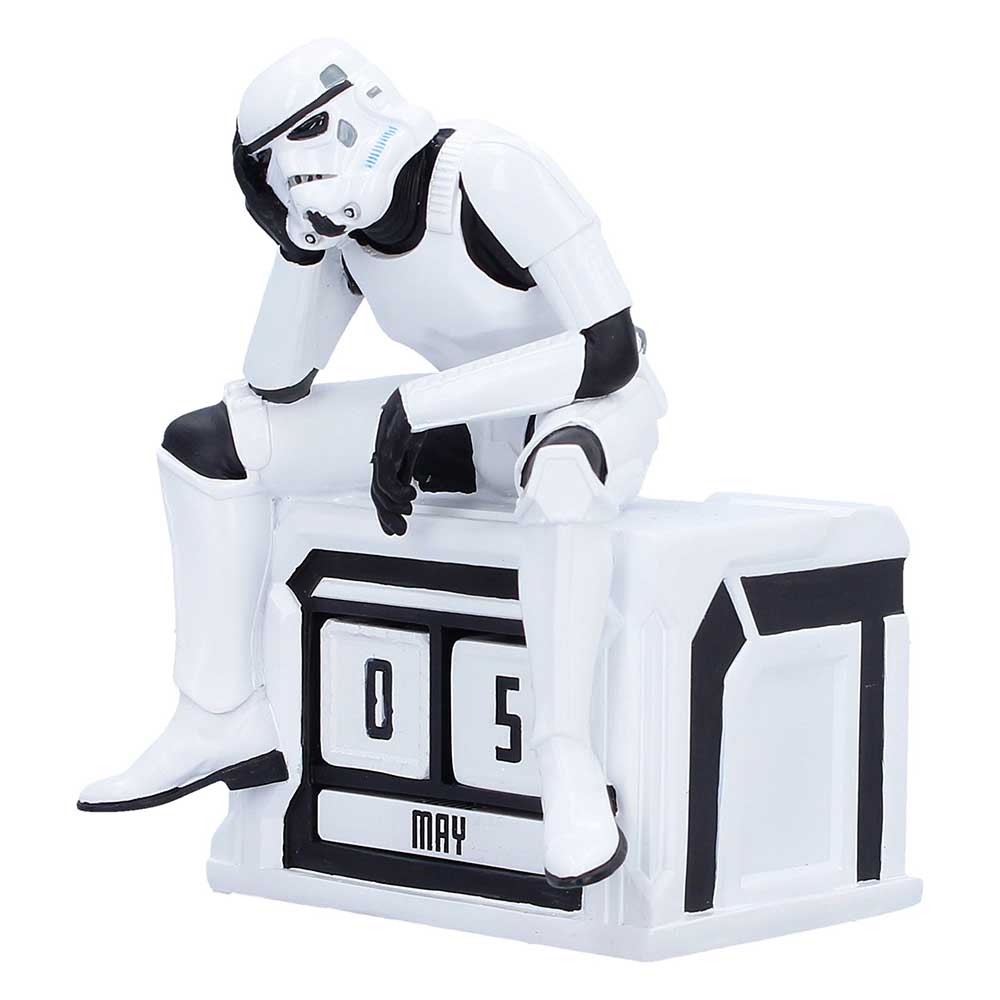 Stormtrooper perpetual calendar side view with crate detail