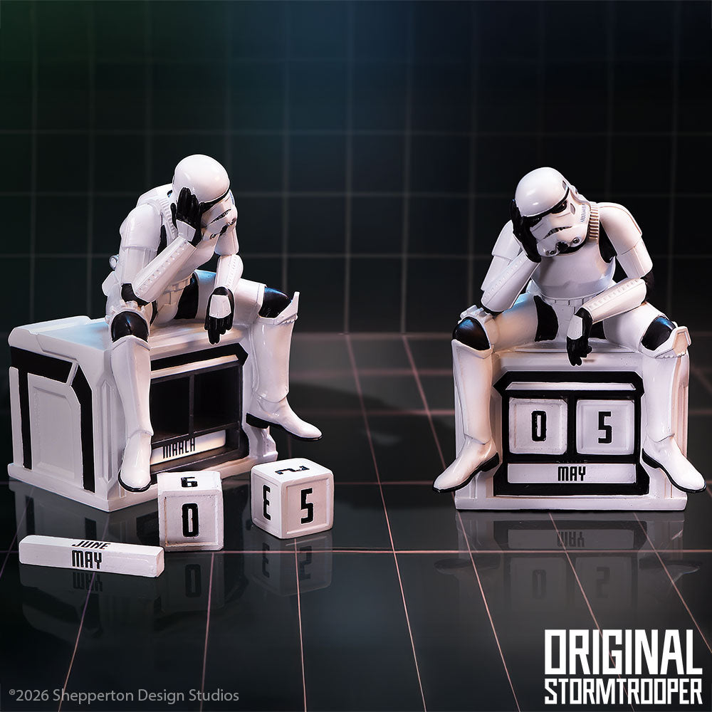 Stormtrooper calendar displayed and blocks showing interchangeable date
