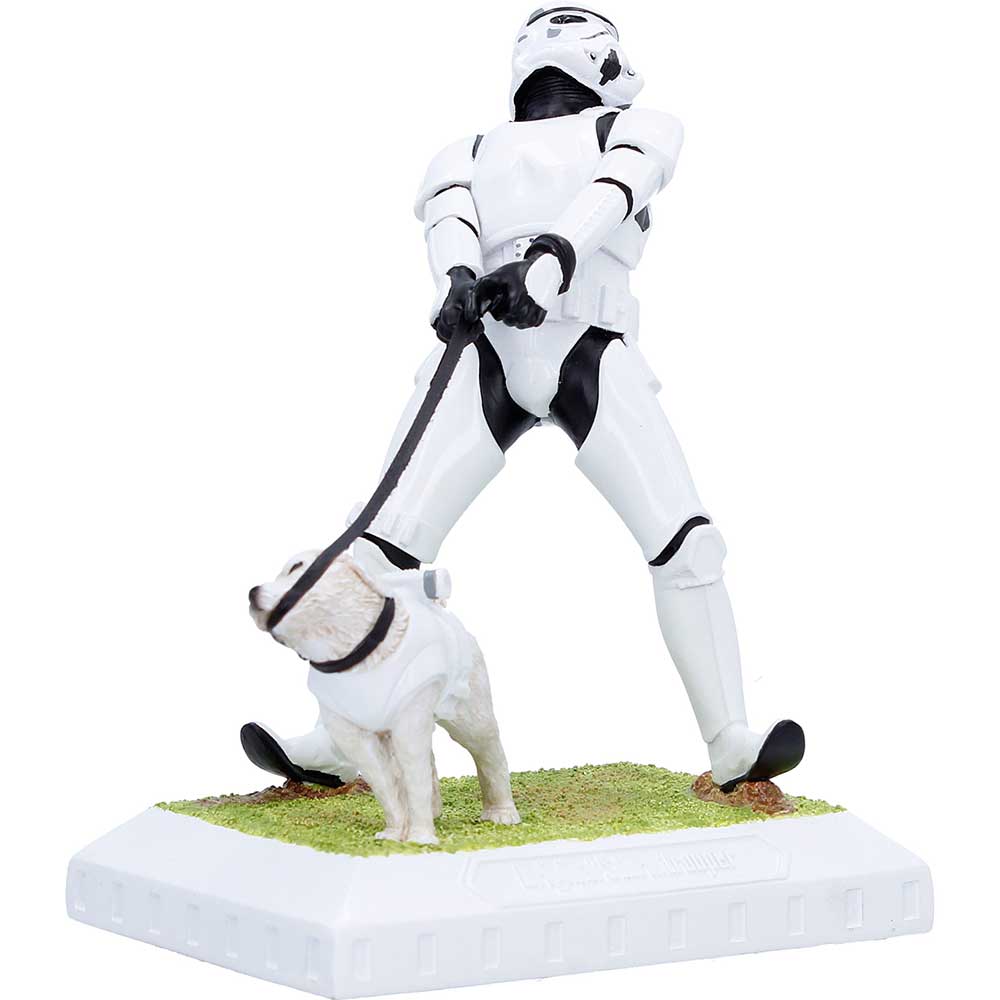 Sci-fi Stormtrooper dog figurine display piece