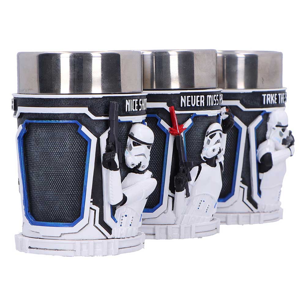 Star Wars Stormtrooper shot glasses with humorous phrases