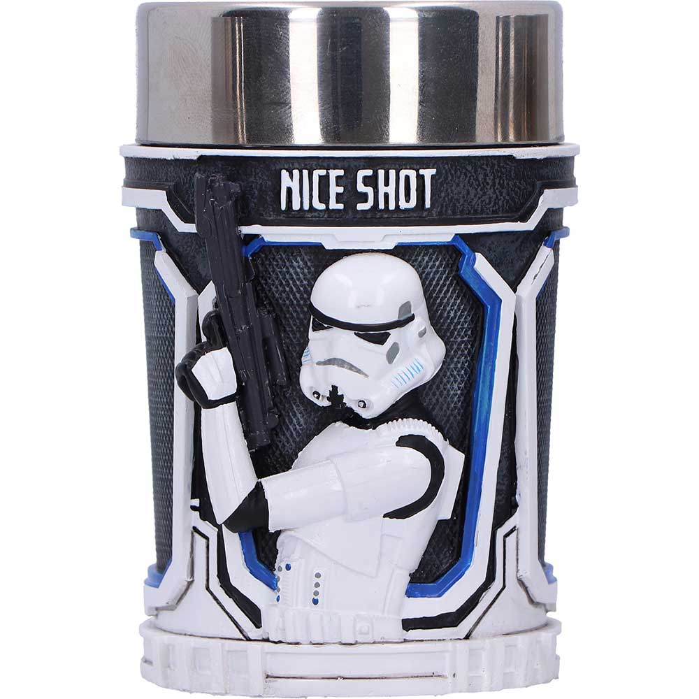 Shot Glass with Stormtrooper design and 'Nice Shot' text
