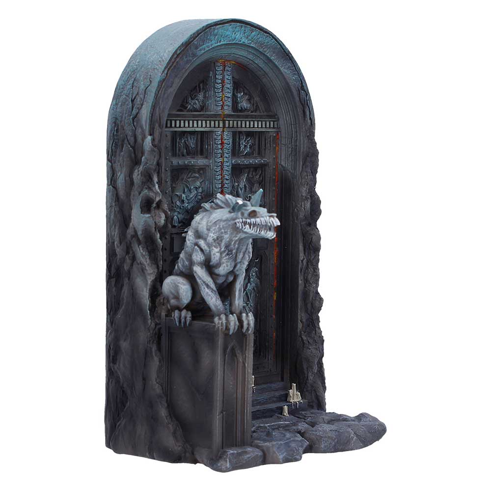 Wolf skeleton detail on Diablo IV bookend