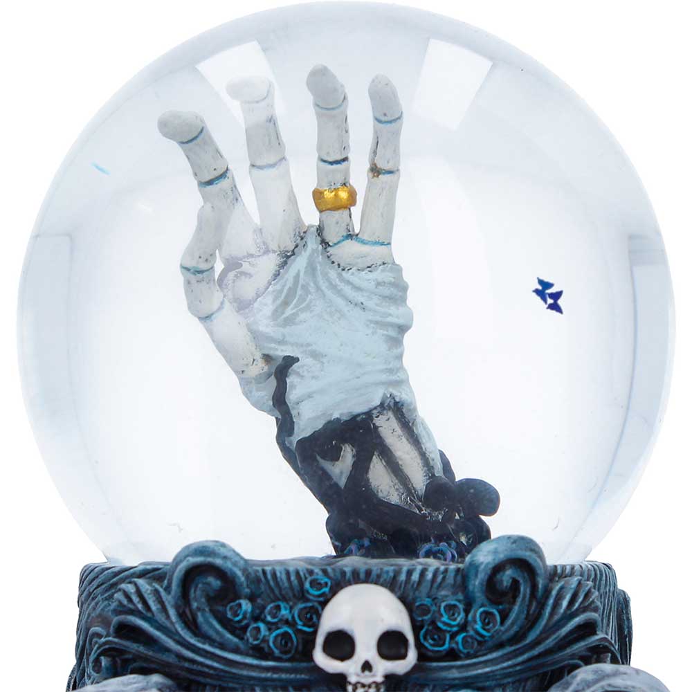 Corpse Bride snow globe Emily hand close-up