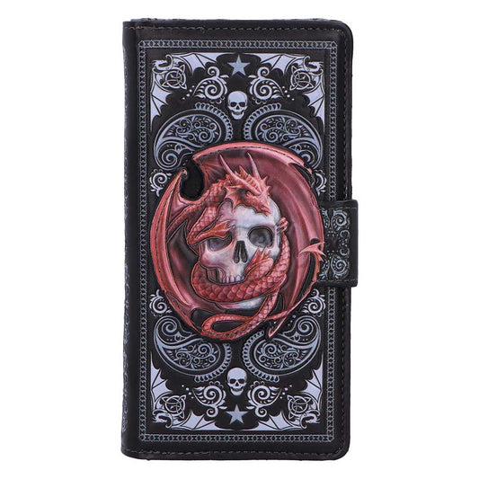 Anne Stokes Skull Embrace embossed purse