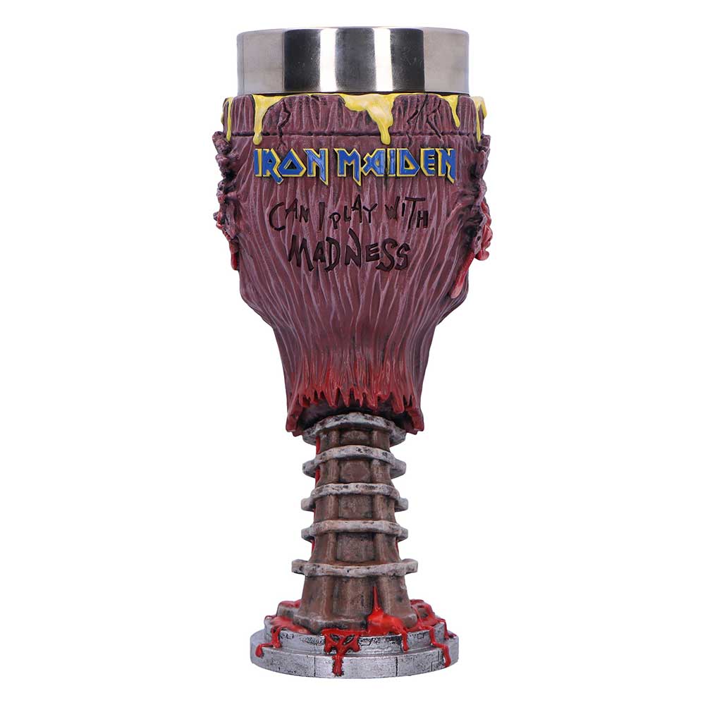 Decorative cup with Iron Maiden branding