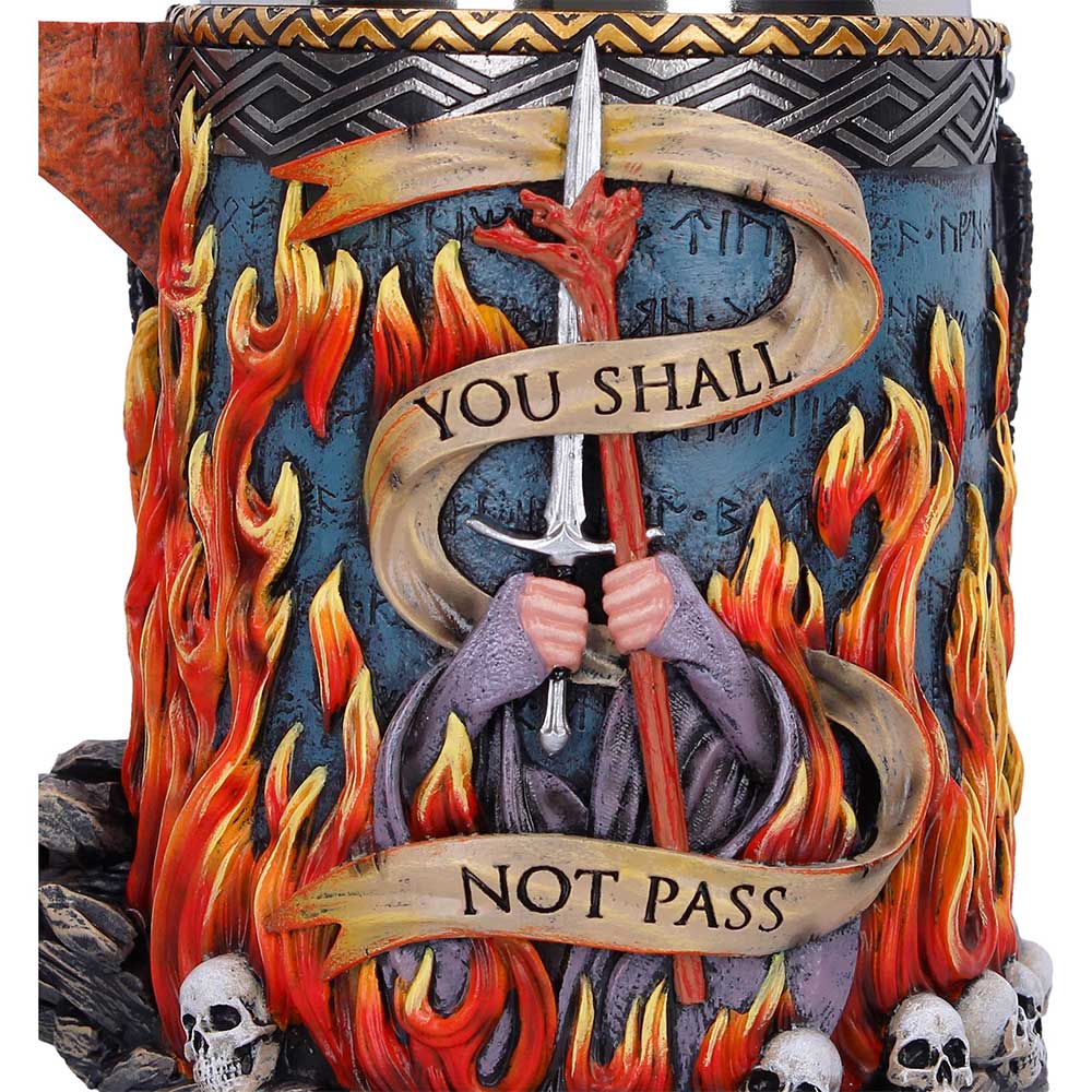 Hand-painted Balrog tankard texture and finish detail