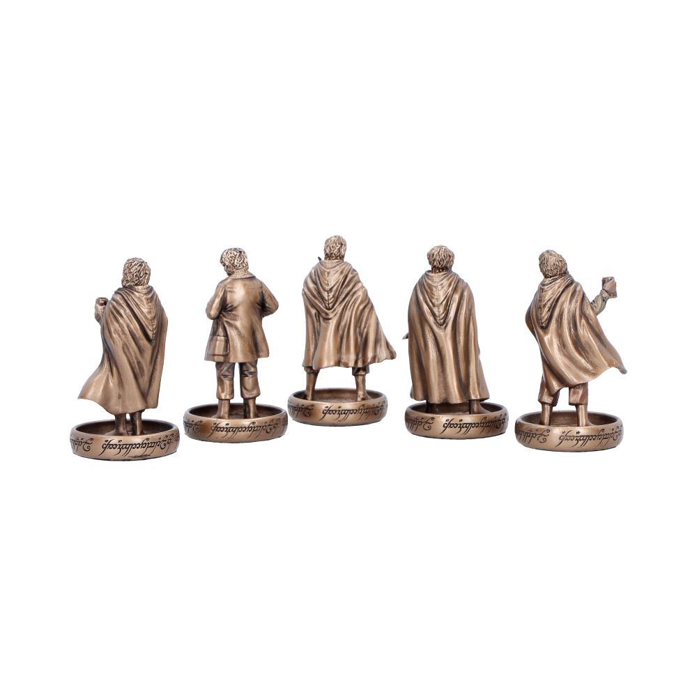 Back view of Lord of the Rings The Hobbits of the Shire Figurine Set