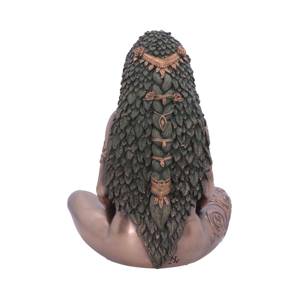 Back view of Mother Earth Art Figurine Bronze Small