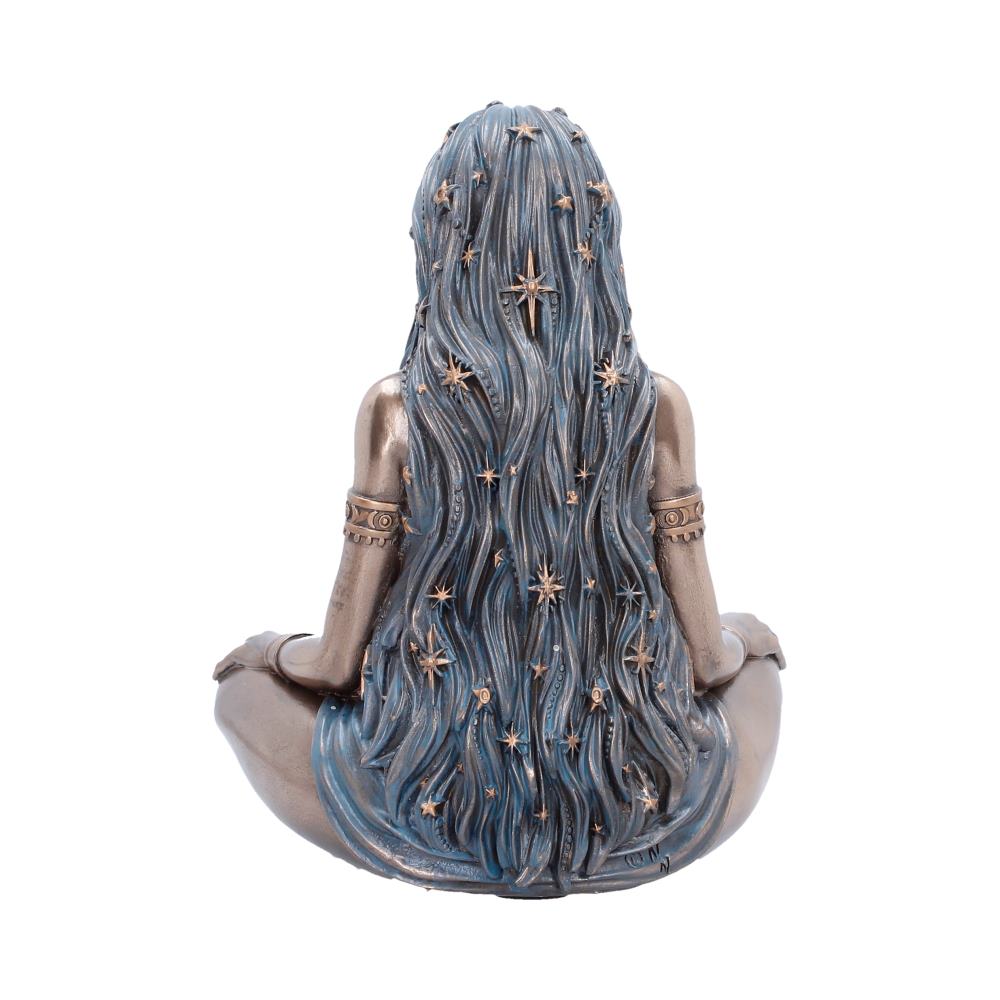 Back view of Celestial Goddess Art Figurine Bronze Small