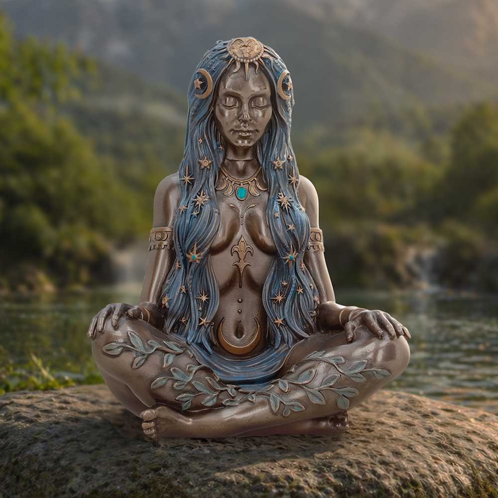 Decorative spiritual goddess figurine display
