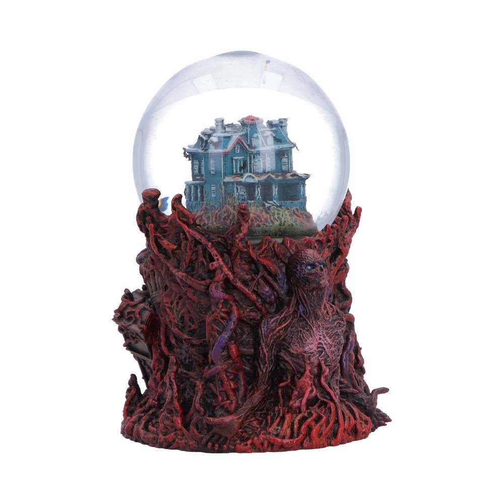 Vecna snow globe with Creel House and bats