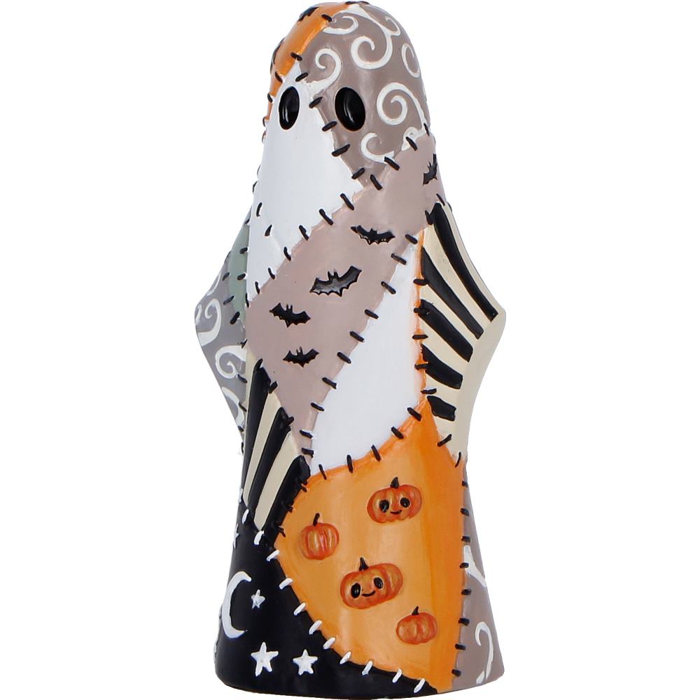 Boo-Who? Patch showing stripes, swirls and colourful patchwork details