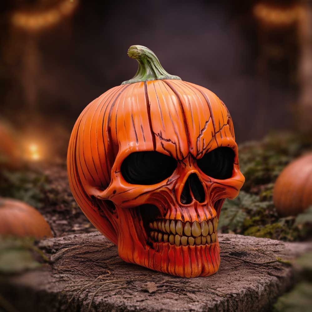 Hall of Horrors The Spirit of Halloween Skull Figurine 17.5cm on display