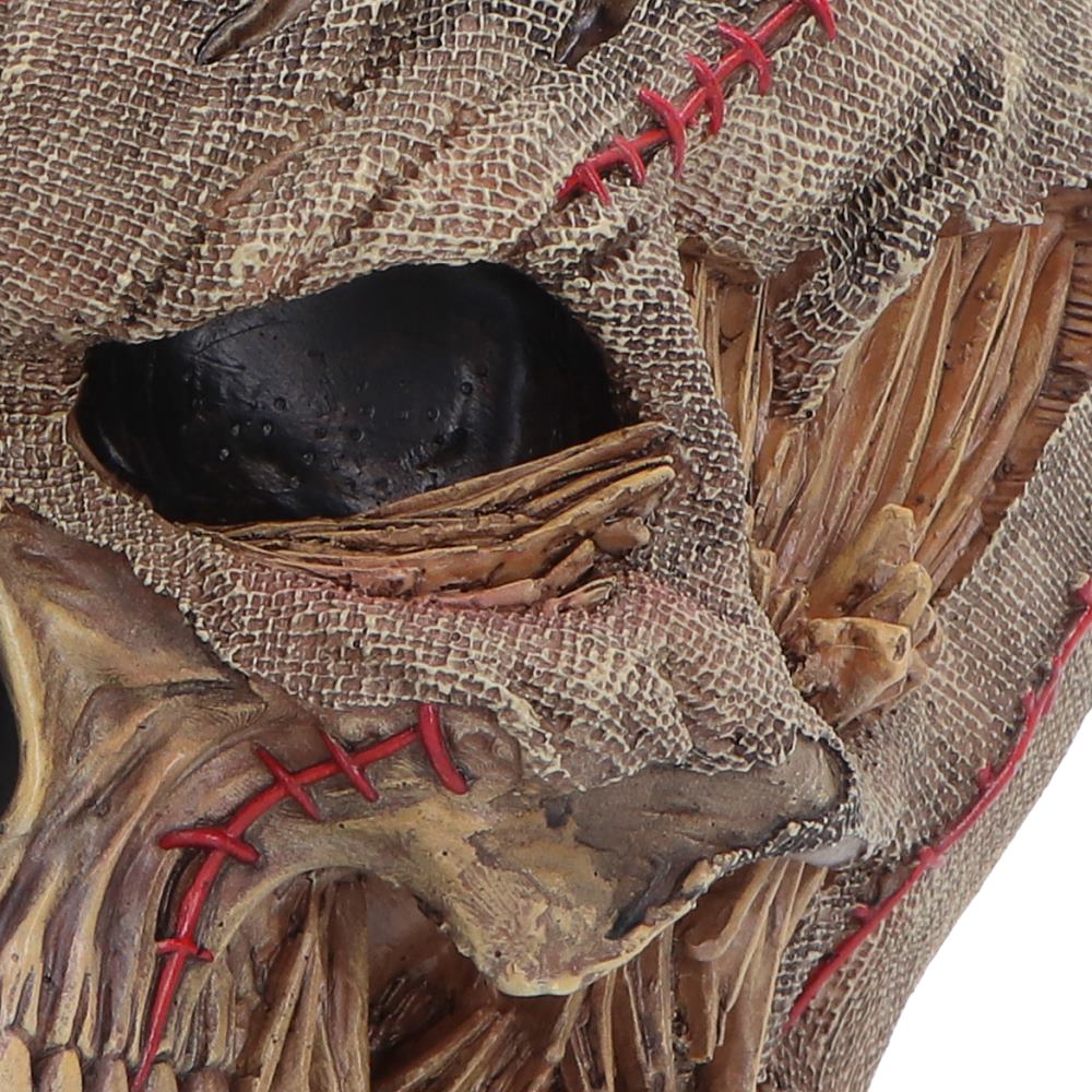 Hand-painted Halloween scarecrow skull resin collectible ornament