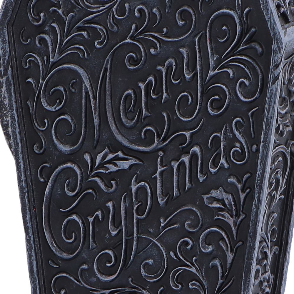 Santa Reaper ornament by Nemesis Now decorative black plaque with 'Merry Cryptmas' text and ornate designs