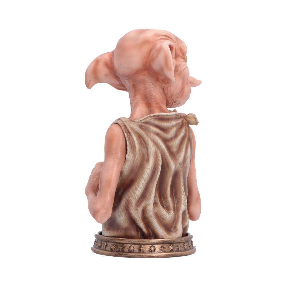 Rear view of the Harry Potter Dobby Bust showing detailed sculpting and clothing textures