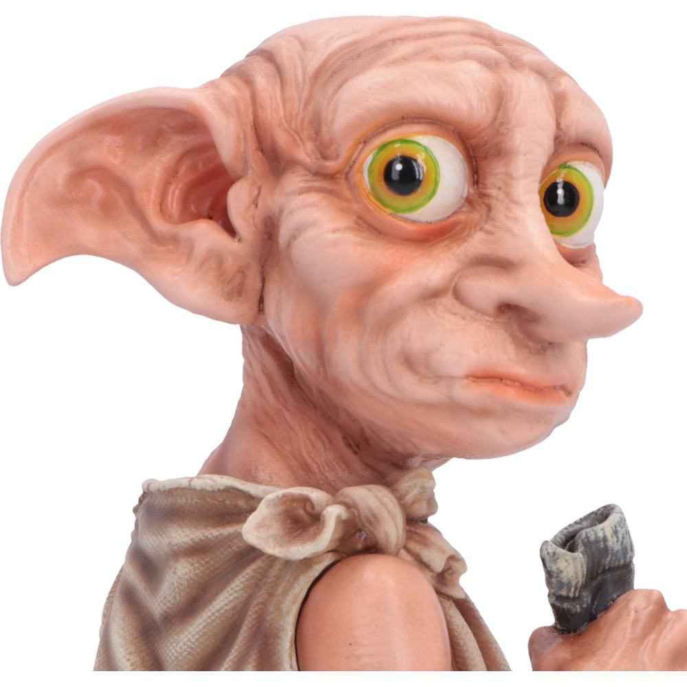 Close-up of Dobby's expressive wide eyes and detailed face on the Harry Potter bust