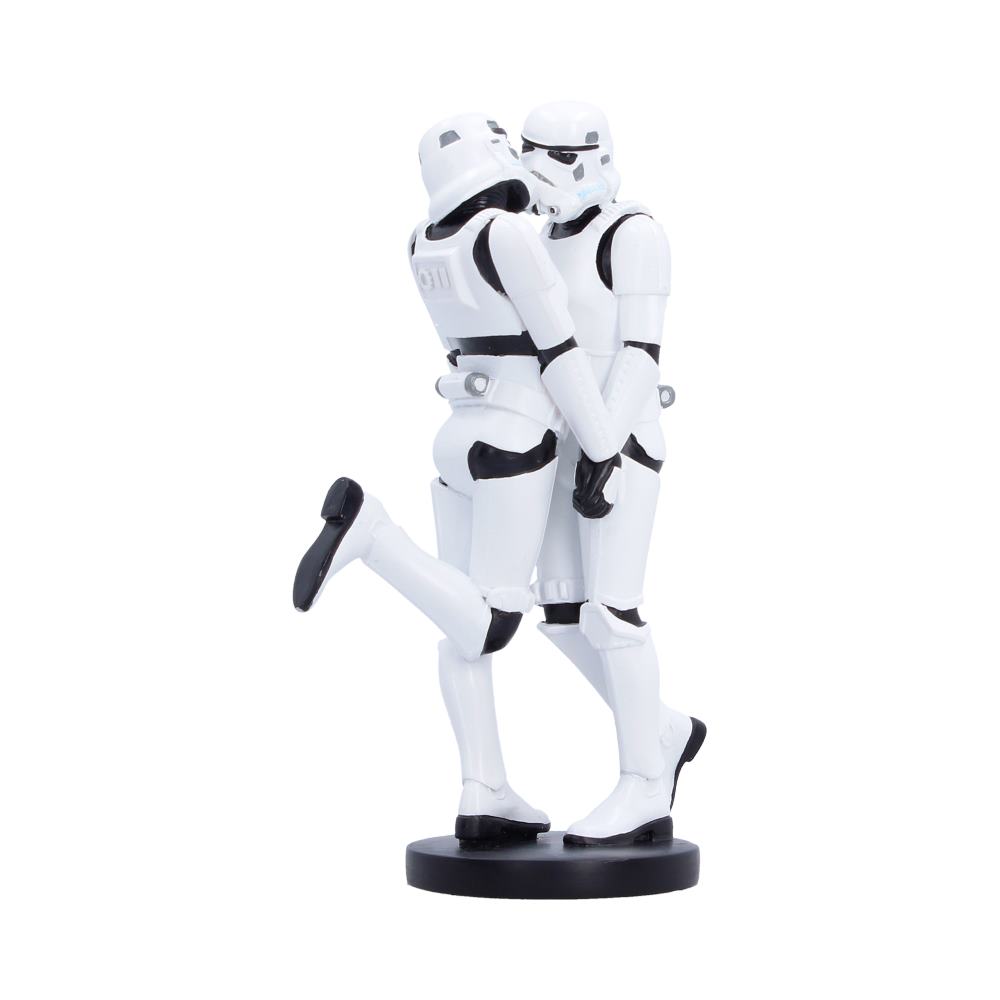 Stormtrooper First Kiss figurine showing two stormtroopers sharing a playful kiss