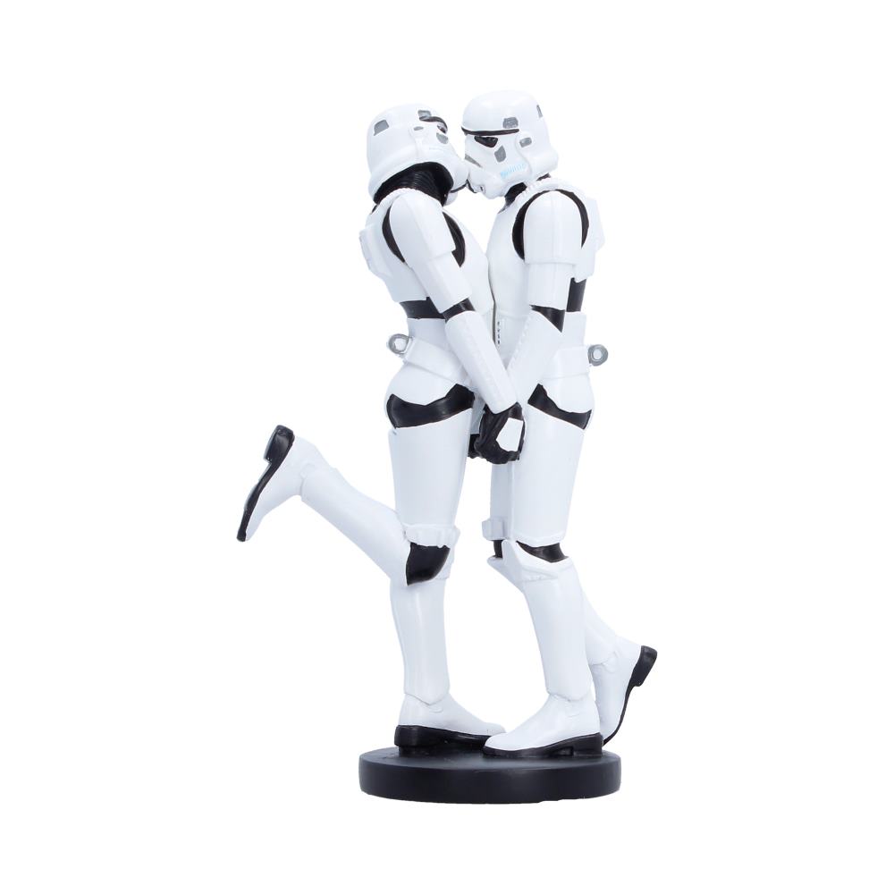 Stormtrooper First Kiss 14.6cm humorous romantic stormtrooper figurine by Nemesis Now
