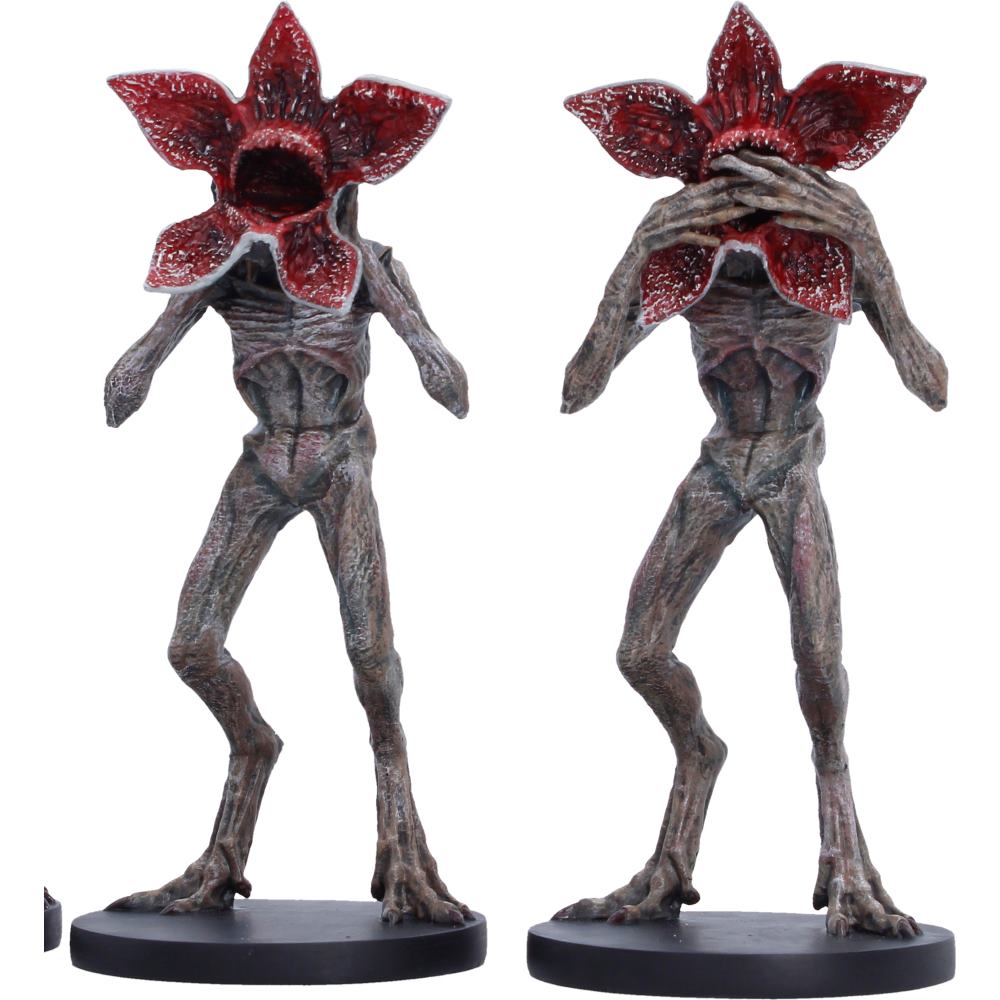 Stranger Things Demogorgon figurine in a Speak No Evil pose and Hear No Evil pose