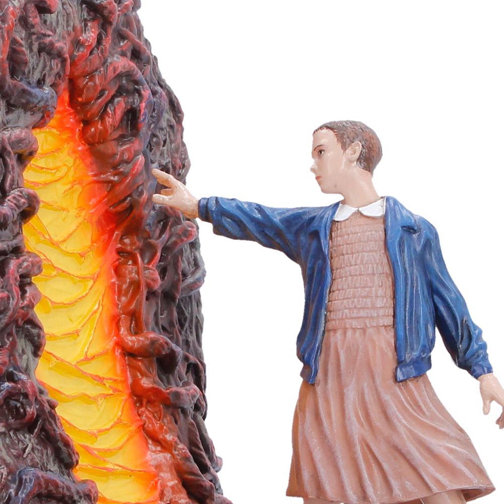Close-up of Eleven from the officially licensed Stranger Things The Upside Down bookend set.