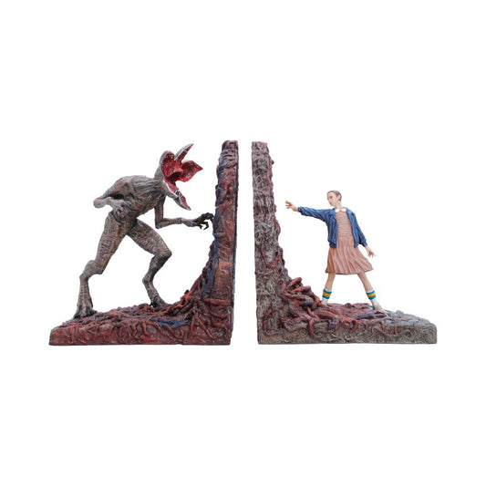 Stranger Things The Upside Down Bookends featuring Eleven and the Demogorgon in a detailed Season 1 scene with Upside Down vines.