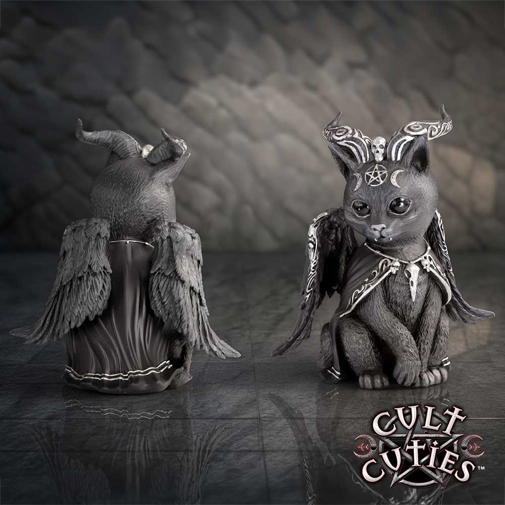 Halpurr Cult Cuties gothic cat figurine gift for cat lovers