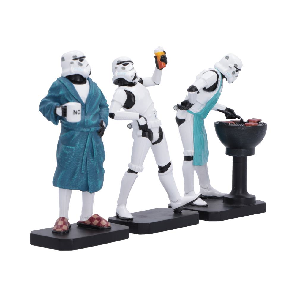 Three hand-painted Stormtrooper weekend-themed collectible gift