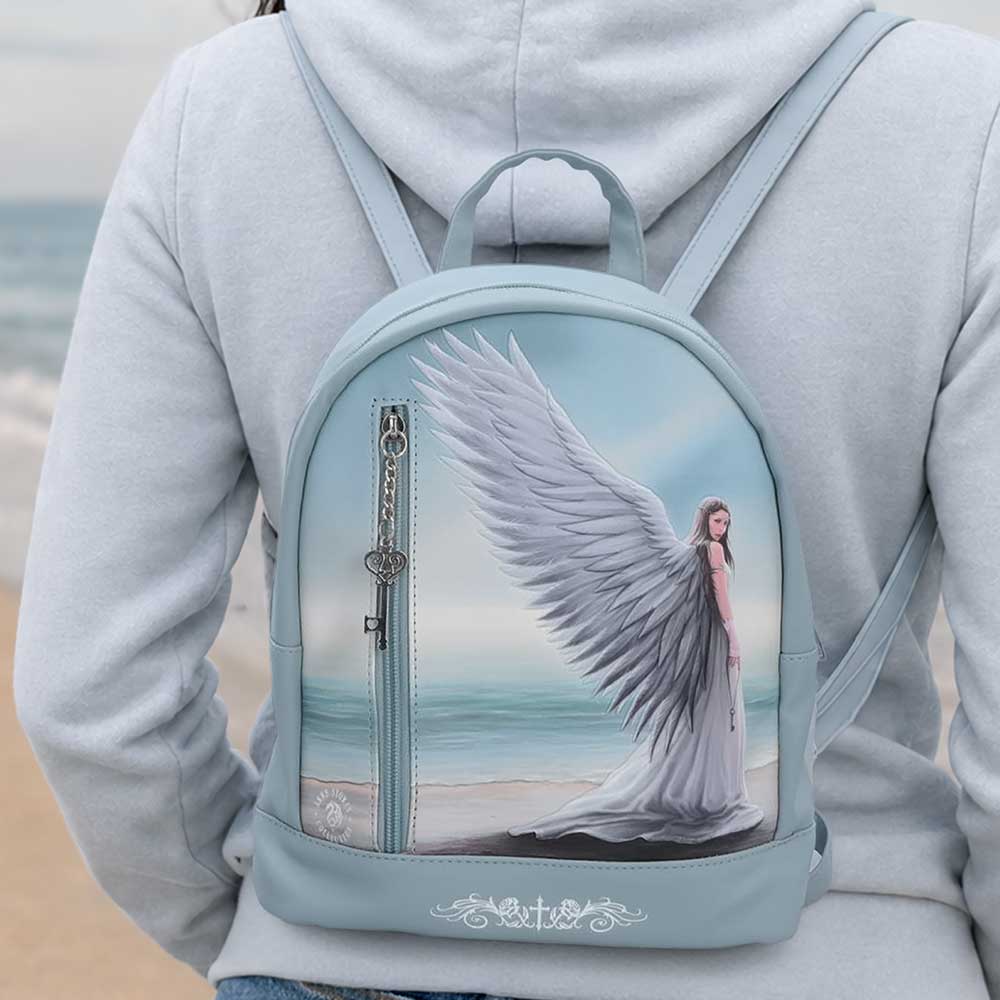 Spirit Guide Anne Stokes angel backpack styled as a fantasy accessory