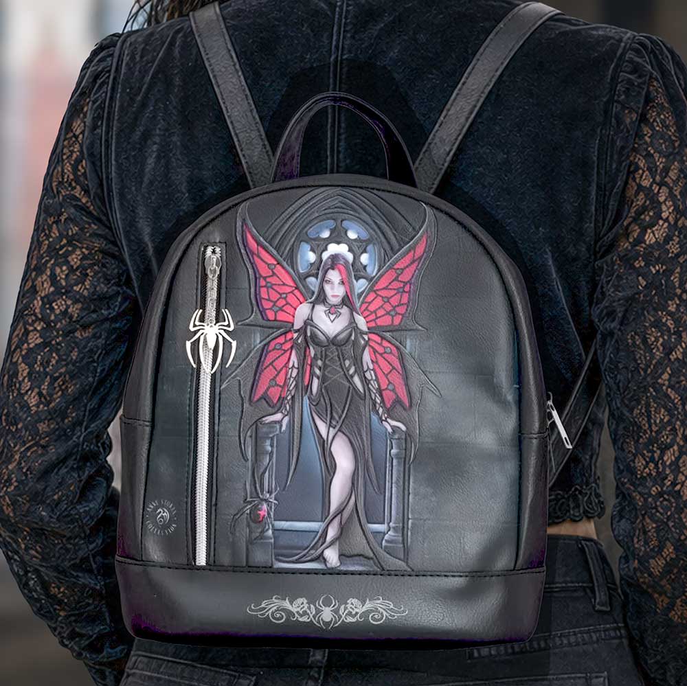 Aracnafaria Anne Stokes backpack styled with alternative fashion