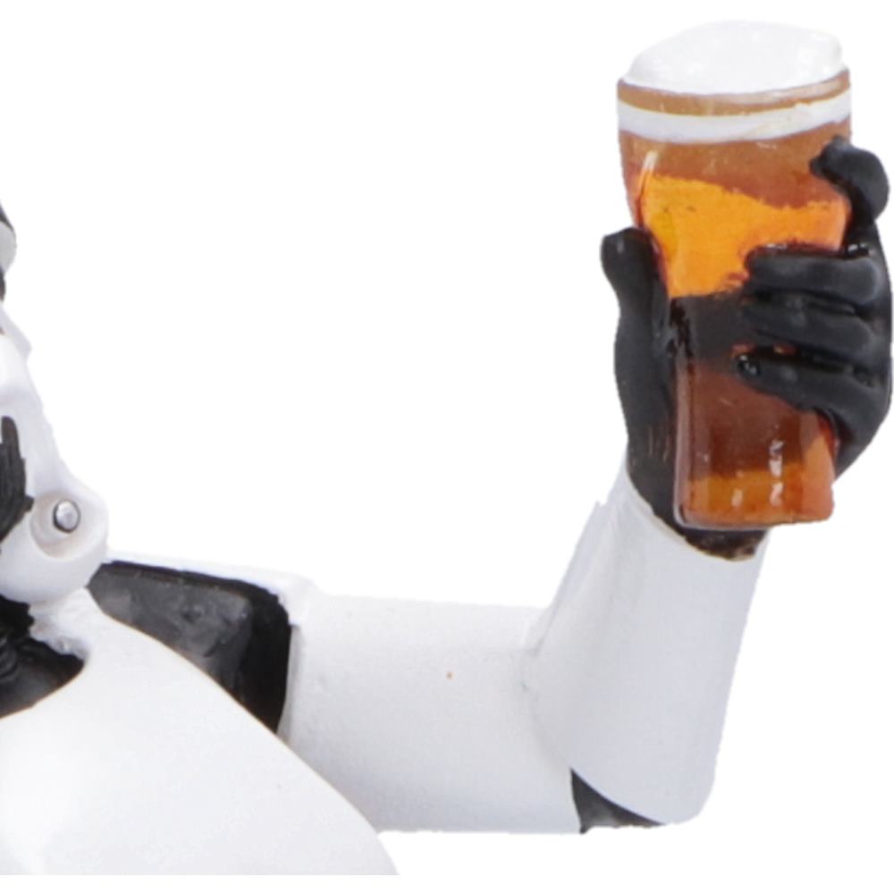 Close-up of Original Stormtrooper Raise a Glass figurine holding a celebratory glass