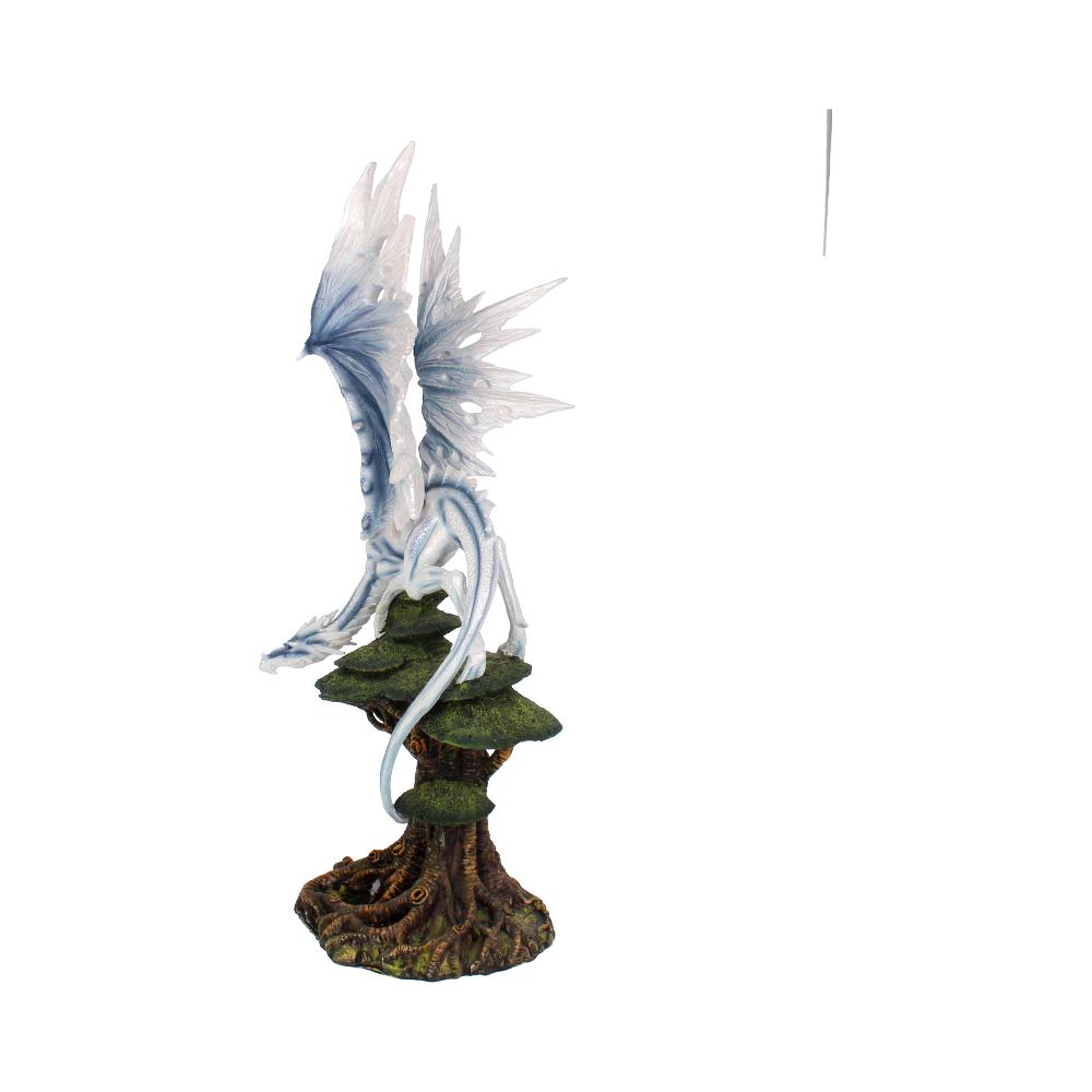 Side view of hand-painted Sapiens ice dragon ornament