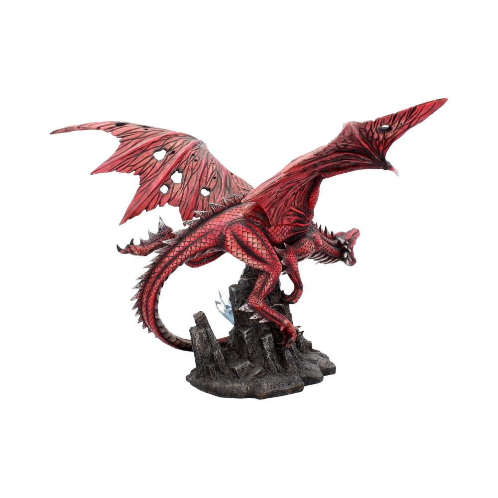 Large red dragon figurine