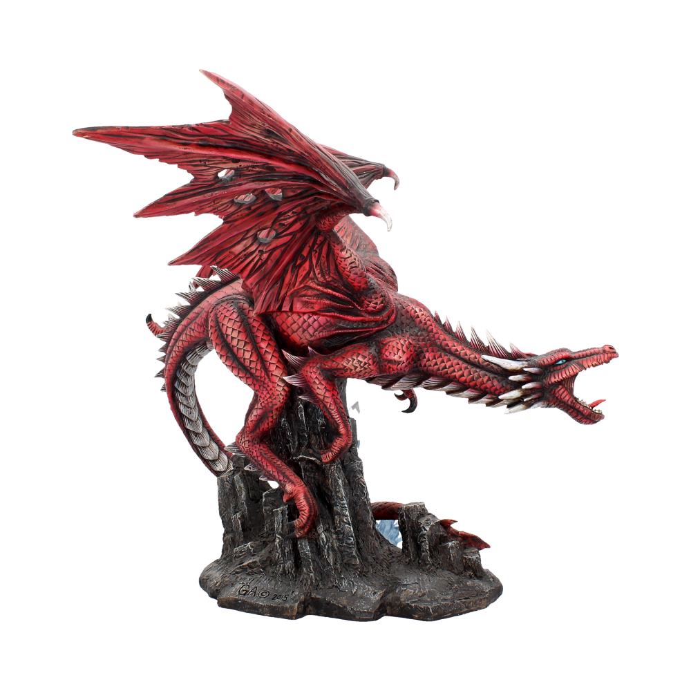 Dragon perched on rocky base