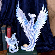 Load image into Gallery viewer, Adult Silver Dragon by Anne Stokes 31.5cm
