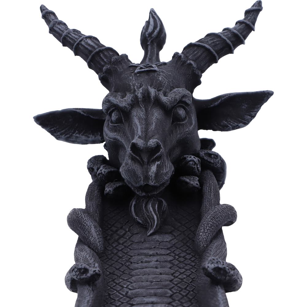 Matte black Baphomet incense holder