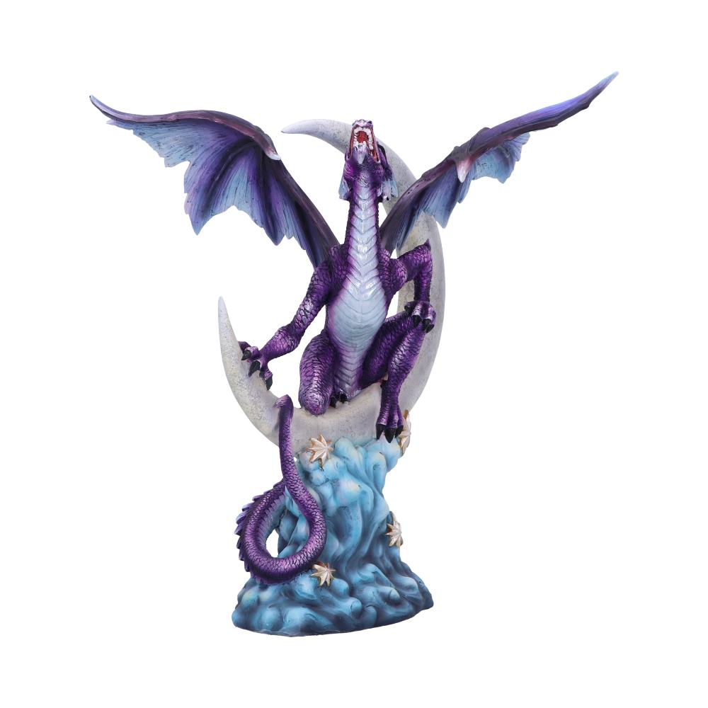 Tarek Purple dragon crescent moon statue