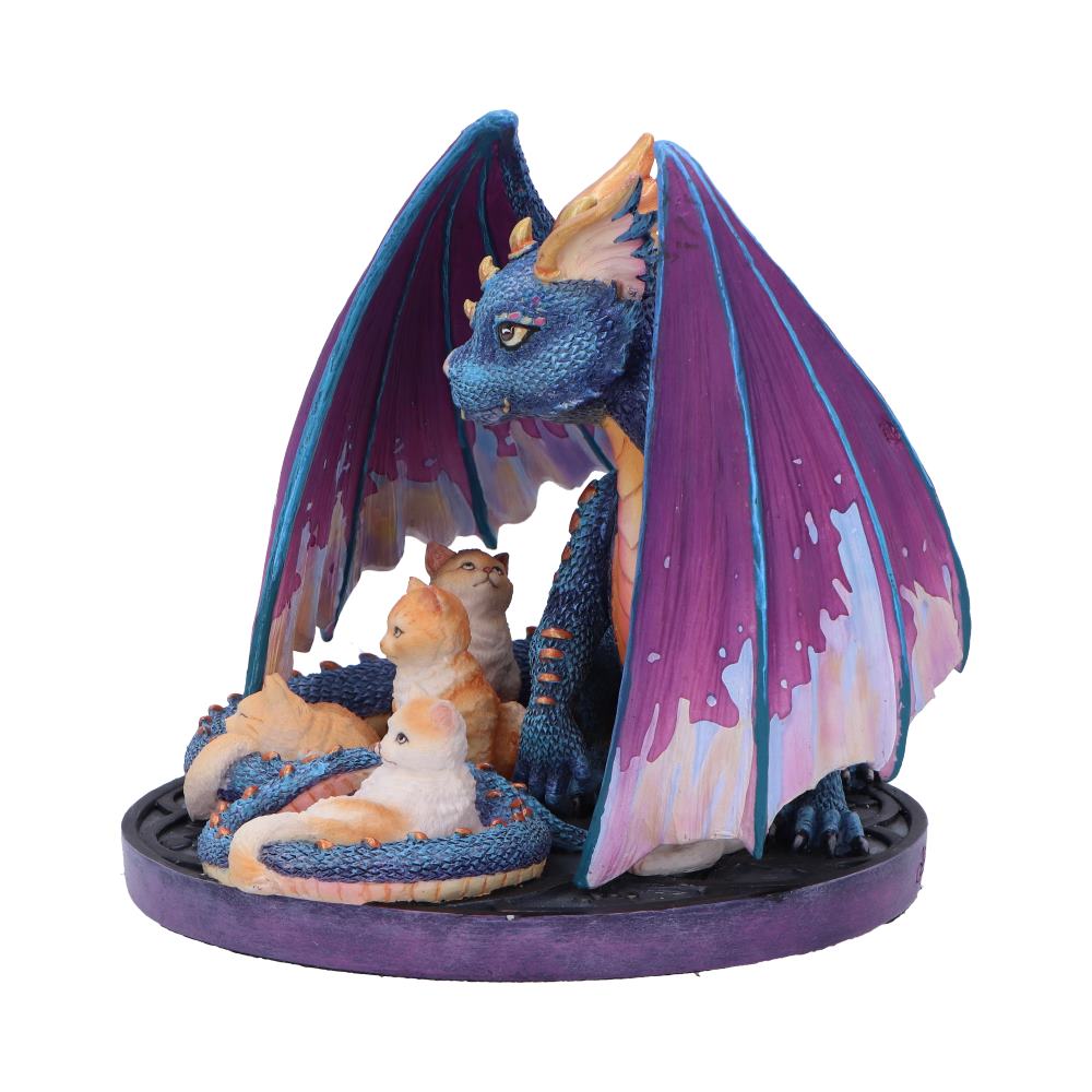 Side view of hand-painted Foster Family dragon resin figurine