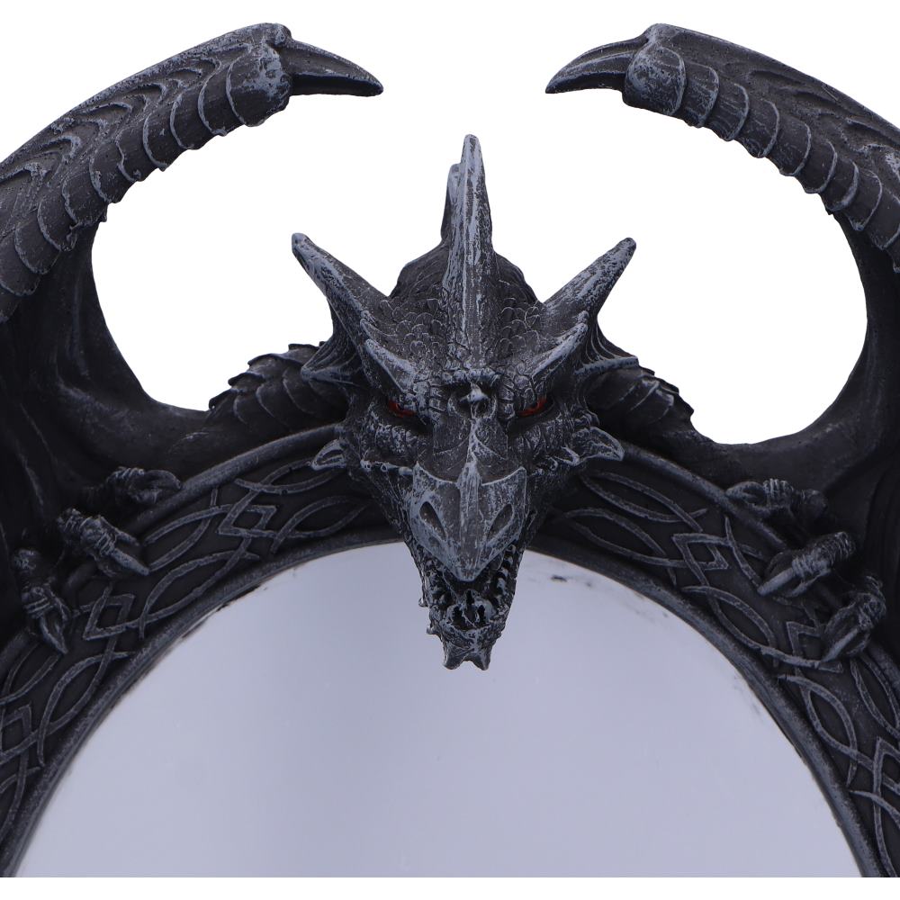 Black dragon resin mirror home décor