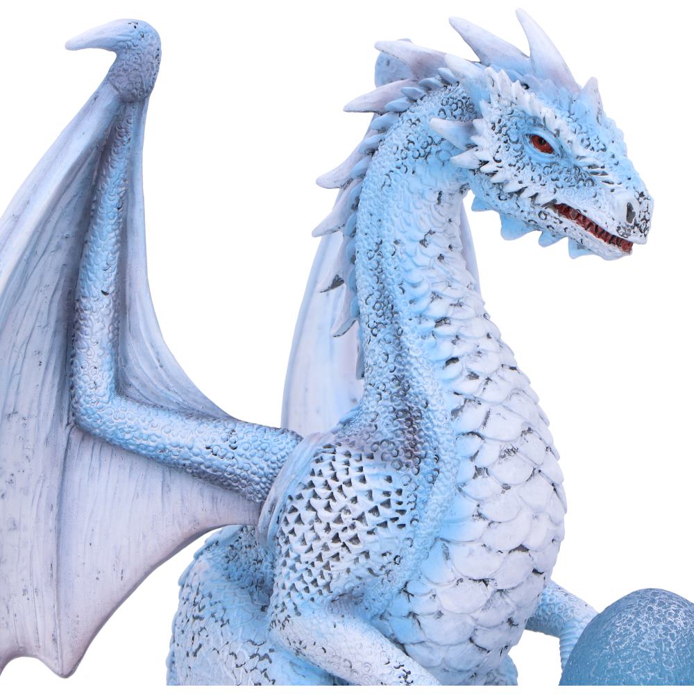 Hand-painted ice dragon resin figurine
