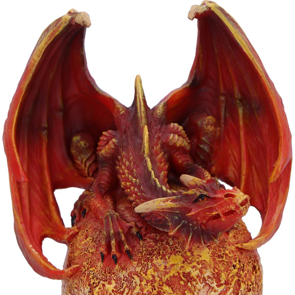 Red dragon resin figurine