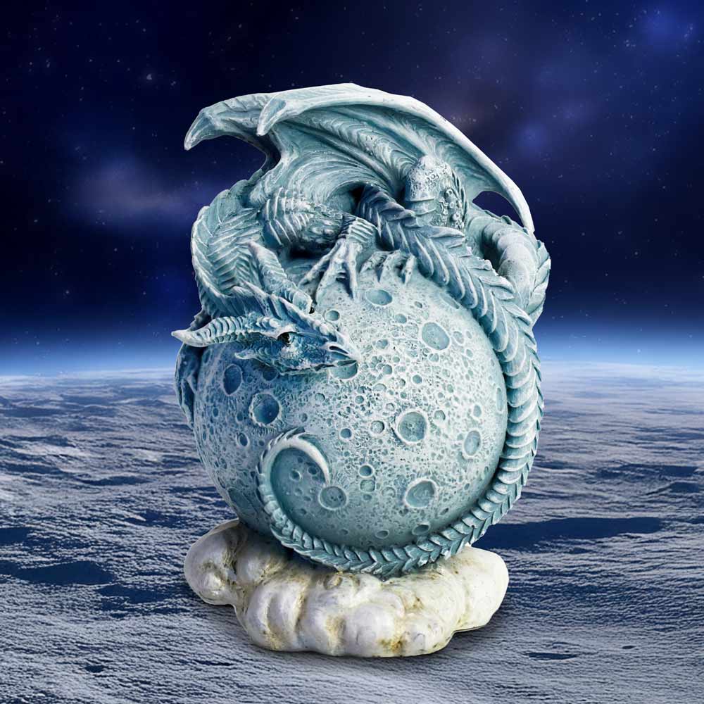 The Lunarian Dragon Figurine 12cm on display
